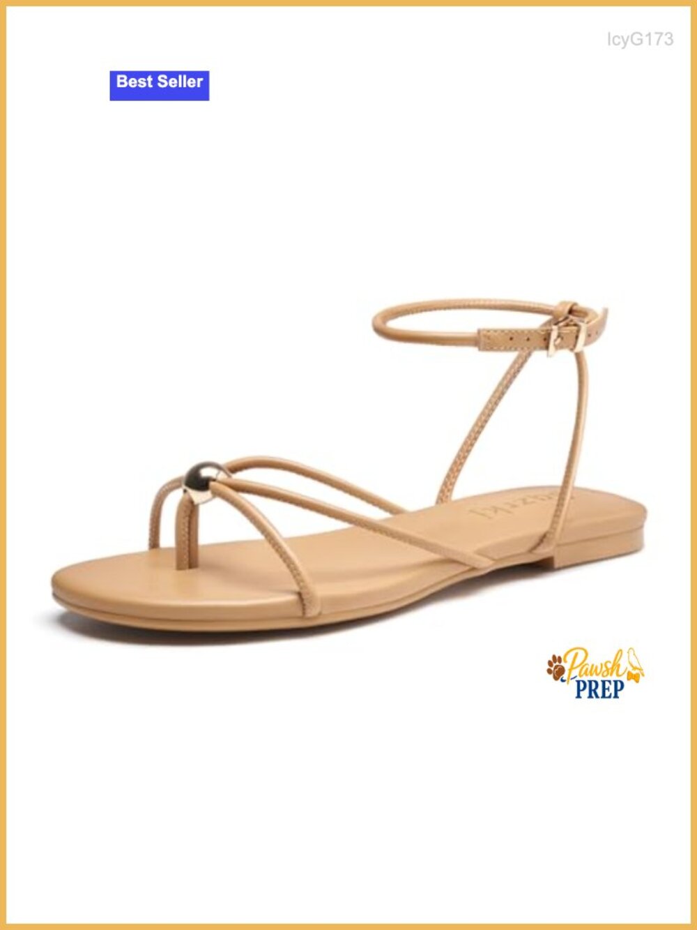 Comfortable Strappy Flat Sandals Open Toe Ankle Strap Thong Dressy Shoes